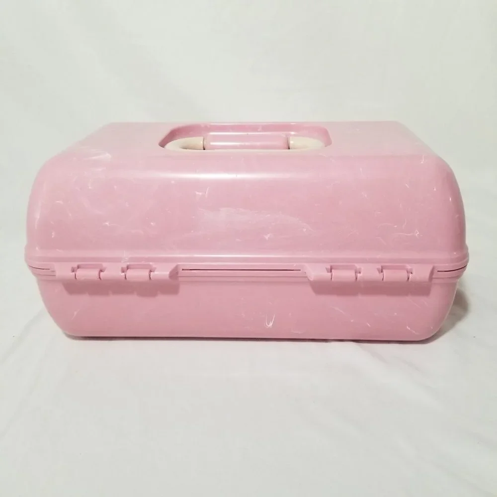 Caboodles Pink Marble Makeup Case with Mirror 5626 Made in USA